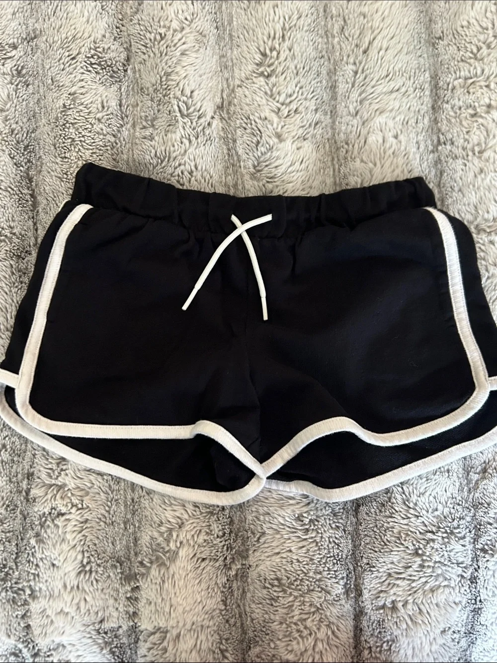 Old Navy Girls Athletic Shorts 2-Pair Bundle Black Gray - Size Large